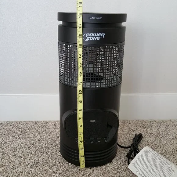 NEW Power Zone Infrared Space Tower Heater 360 Degree Remote USB Port 1000/1500W - Picture 5 of 12